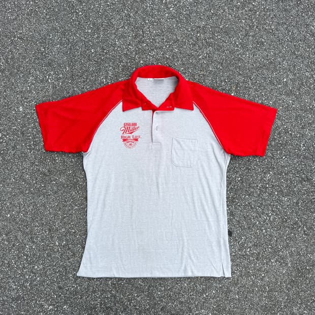 90s Made In Usa King Louie 레드 Pk티 L