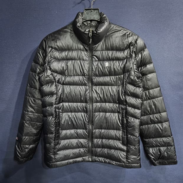 코오롱스포츠 700필 블랙차콜 남성 100 구스다운 경량패딩 