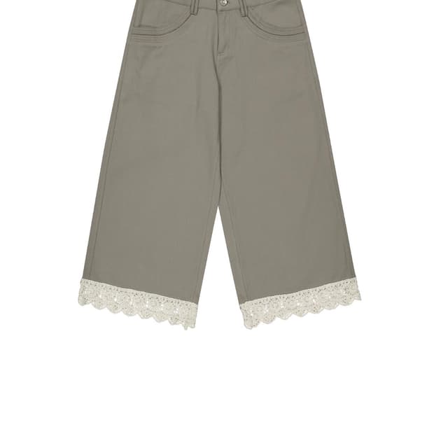 코이세이오 KNIT LACE PANTS ASH BROWN