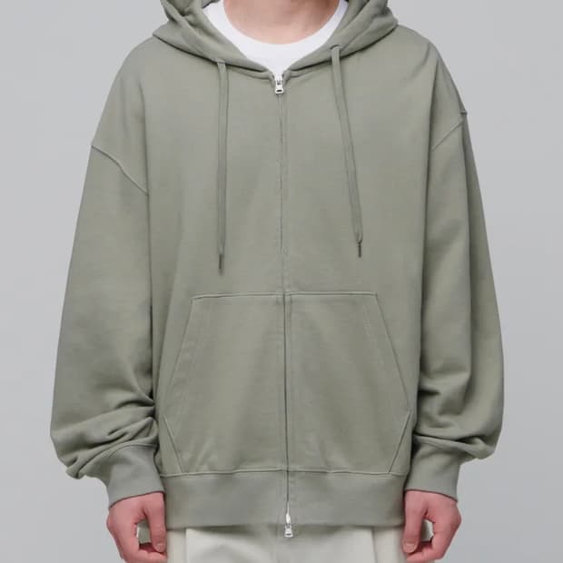 새제품급 L 피스타치오)무탠다드 엑스트라 오버사이즈 후디드 스웨트 집업