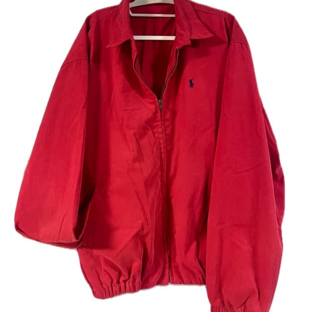 폴로 레드 블루종 자켓