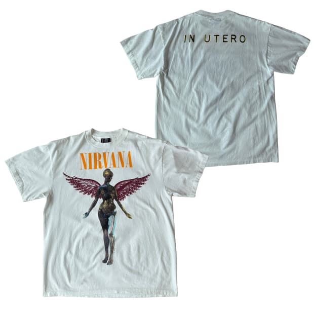 너바나 'In Utero' 엔젤 싱글스티치 XL