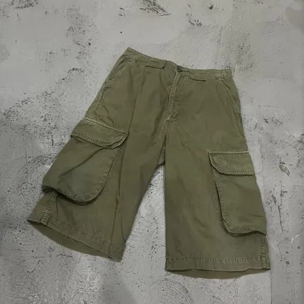 AMERICANINO 립스탑 버뮤다 카고 쇼츠 반바지