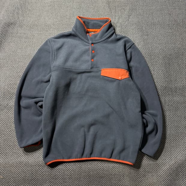 (새상품) 빈티지 아웃도어 플리스 스냅티