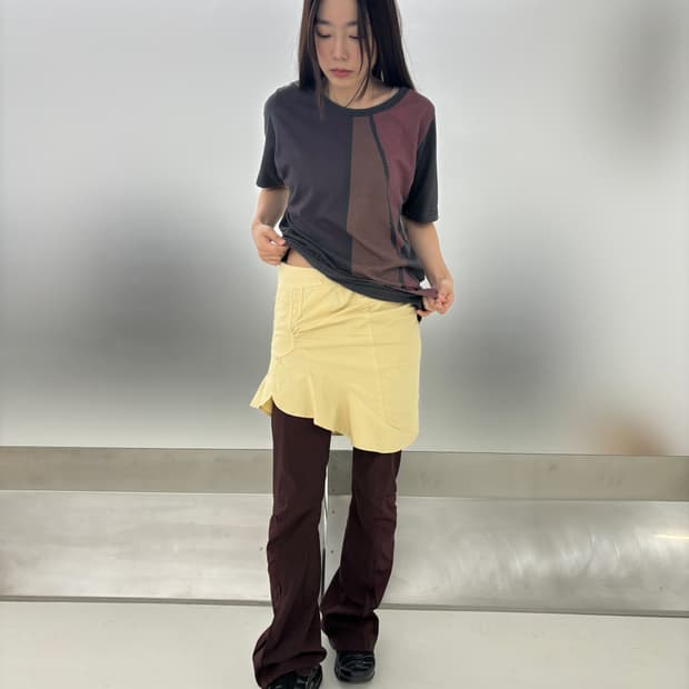 Armani cotton unbalance skirt