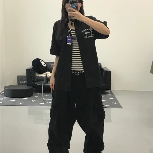 스컬 라이더 반팔 셔츠