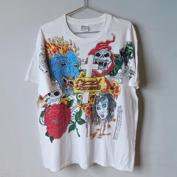 G rags72 오지 오스본 프린팅 반팔 티셔츠 XL