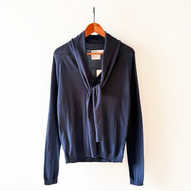 Topman 탑맨 코튼 머플러 브이넥 니트