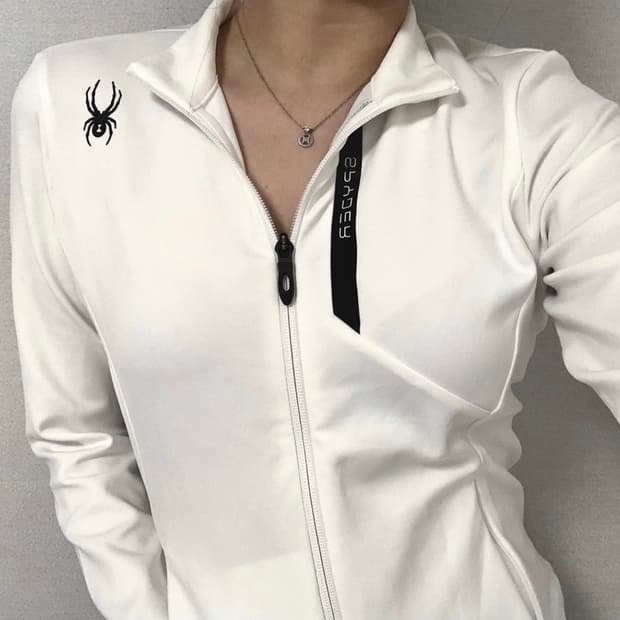 여성M/스파이더 져지/집업/교복아우터/화이트/브랜드/옷