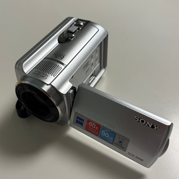 s급) 소니 Sony DCR-SR68 빈티지 실버 제니 캠코더