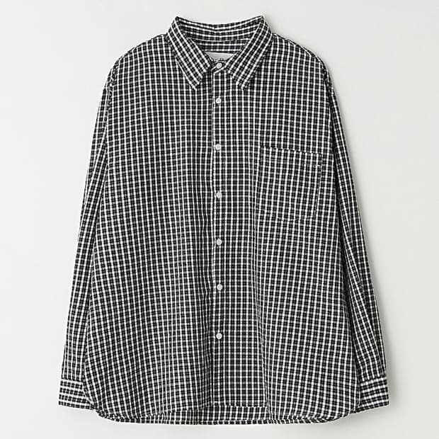 (새상품 택포가격) 빌리언트 클래식 체크 셔츠 블랙 free