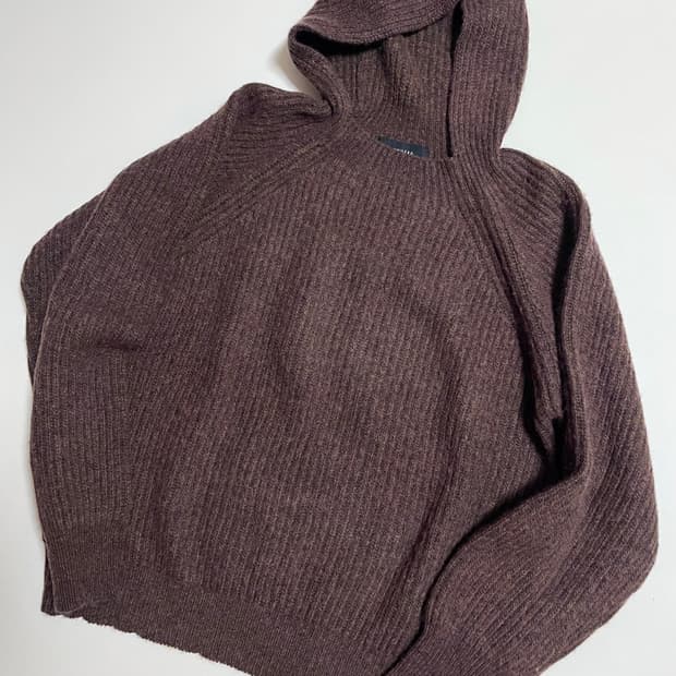 언유즈드 알파카 니트후디