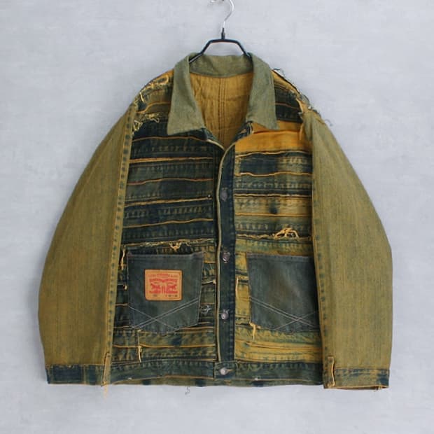 remake denim coverall jacket _ S4094