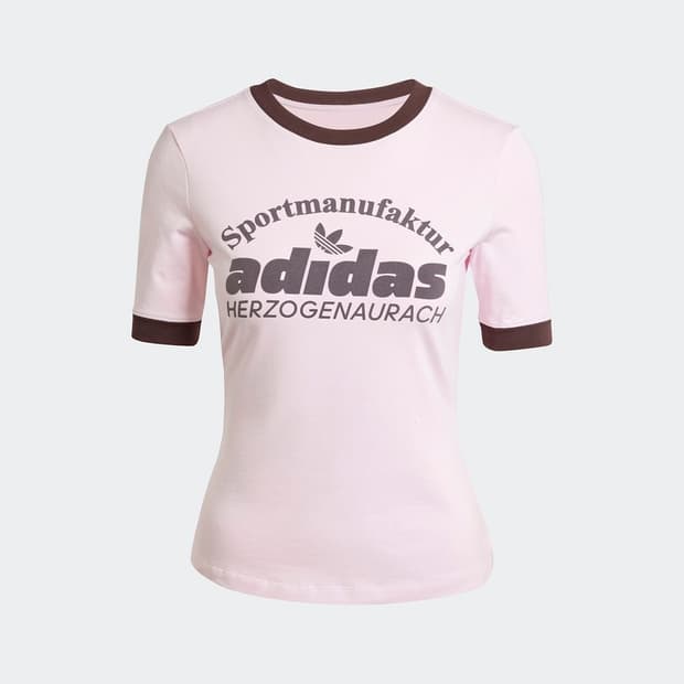 아디다스 레트로 그래픽 티 핑크 M사이즈