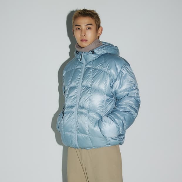 무신사 스탠다드 탱커 라이트 패딩 자켓 s 라이트 블루