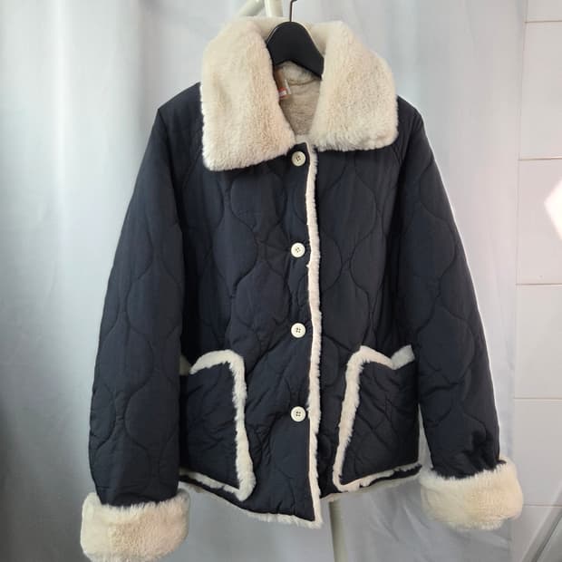 77/ 체인 퀄팅 패턴 누빔 자켓 점퍼 