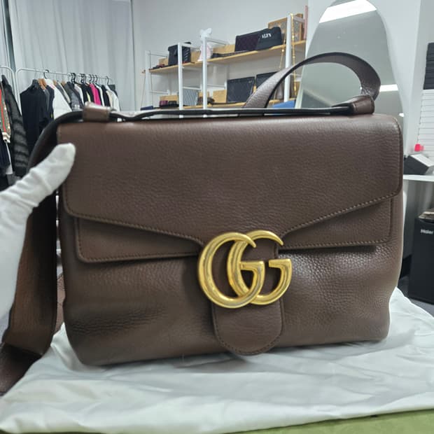 [A급컨디션] 구찌 마몬트 GG 브라운 숄더백