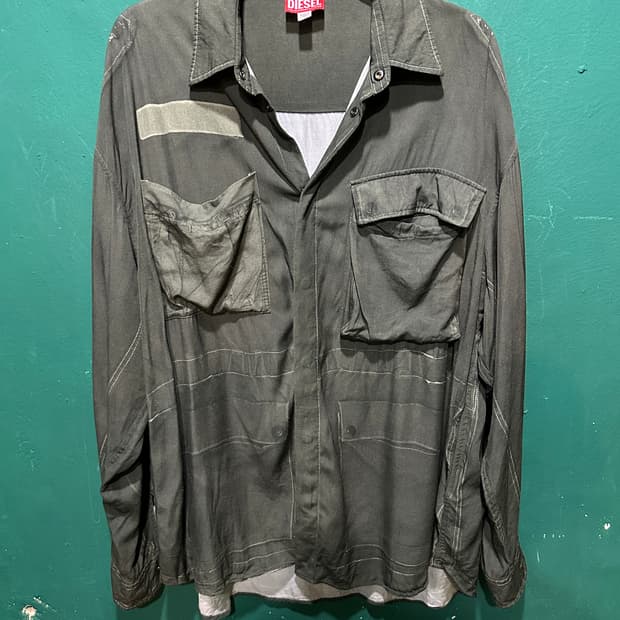 디젤 m65 프린팅 셔츠자켓 110-115