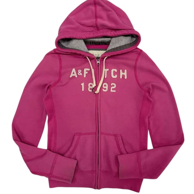 아베크롬비 핑크 후드집업 / 딱붙핏