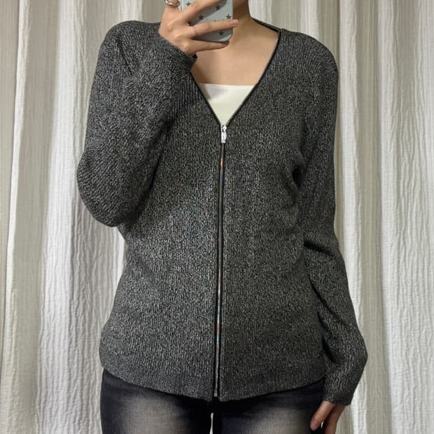 캘빈클라인 니트 지퍼 가디건