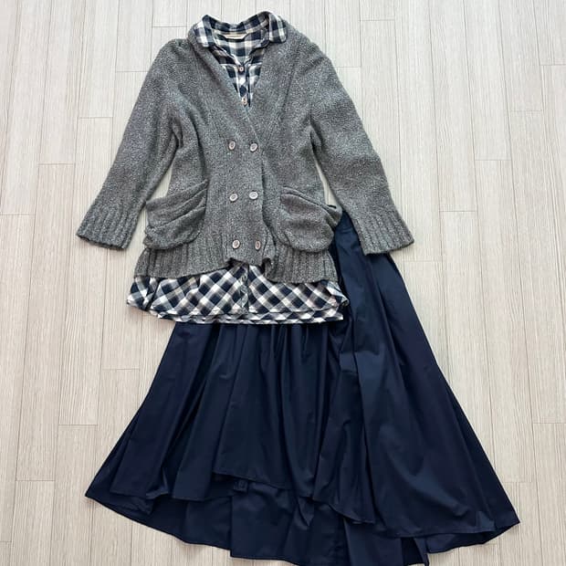 jpn 하구미 스즈코 모리걸 레이어드 코디세트