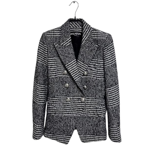 발망 여성 하운드투스 트위드 더블자켓