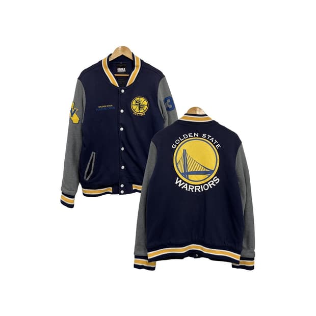 NBA 골든스테이트 워리어스 바스켓볼 바시티 자켓