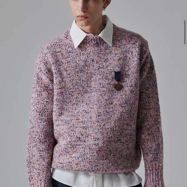 N Archive badge wool blended knit (M)