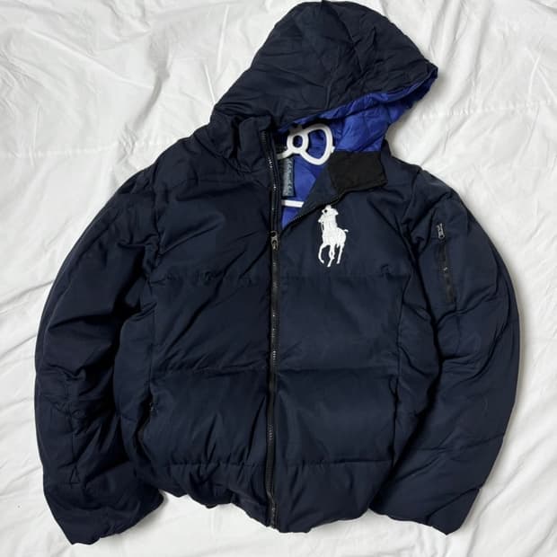 폴로 빅포니 네이비 패딩