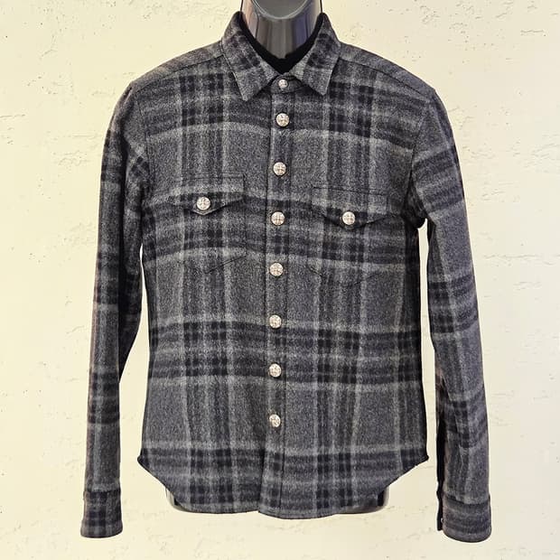[S] 크롬하츠 플란넬 내피 레더패치 자켓 B1213C156