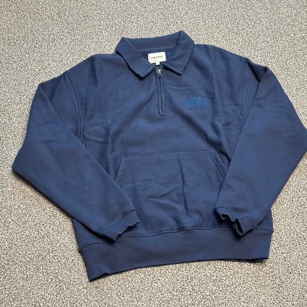 Half Zip Polo Sweatshirt Deep Water