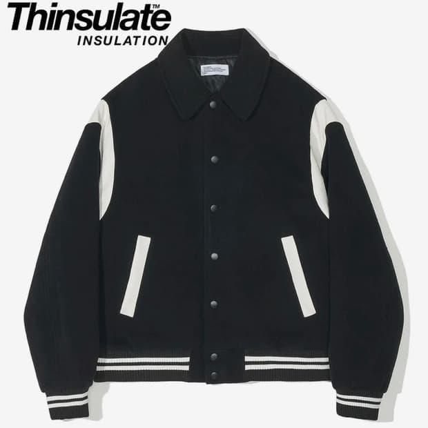 [L]파르티멘토 3M 신슐레이트 멜톤 바시티 자켓 블랙