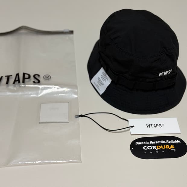 WTAPS 블랙 코듀라 버킷햇 2