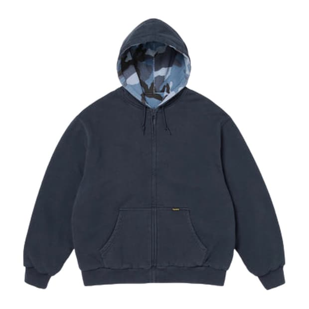 슈프림 리버시블 워크 집업 후드 스웨트셔츠 네이비 - 25FW