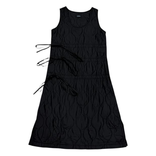 더일마 리본 디테일 롱 원피스 블랙 S