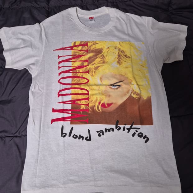 1990s 마돈나 Blond Ambition 월드투어 빈티지 밴드티 L