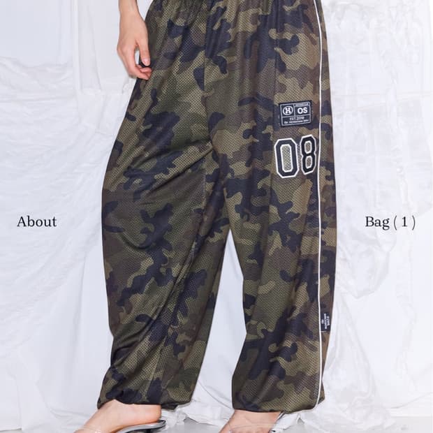 PATCH MESH PANTS - CAMO