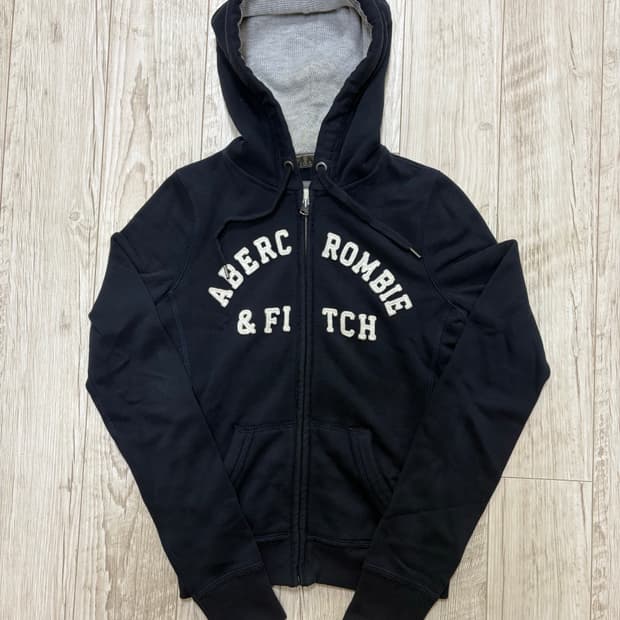 아베크롬비 딱붙핏 후드집업 네이비 xs