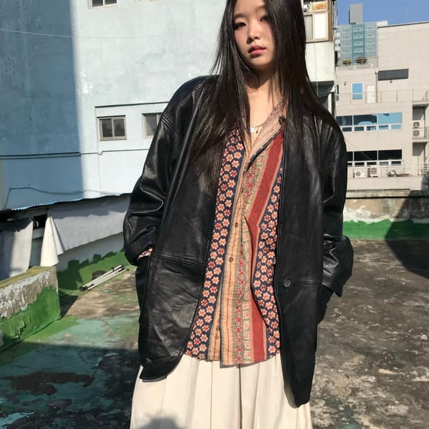 빈티지 양가죽 자켓 