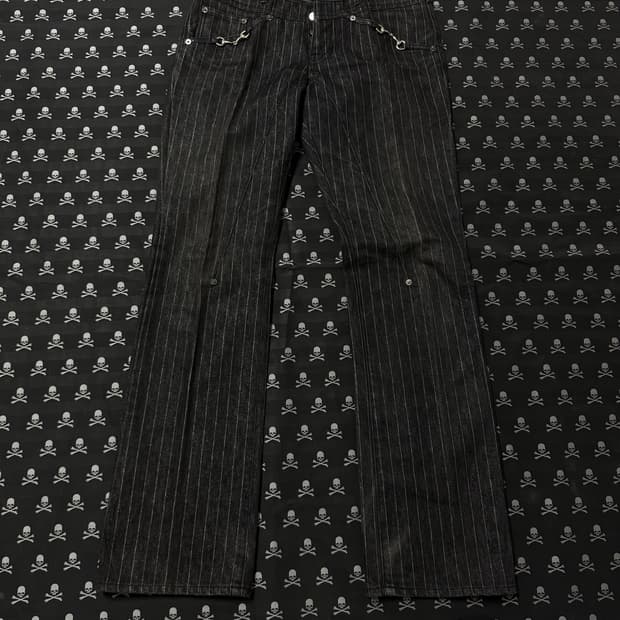 “Luv maison” stripe flare pants