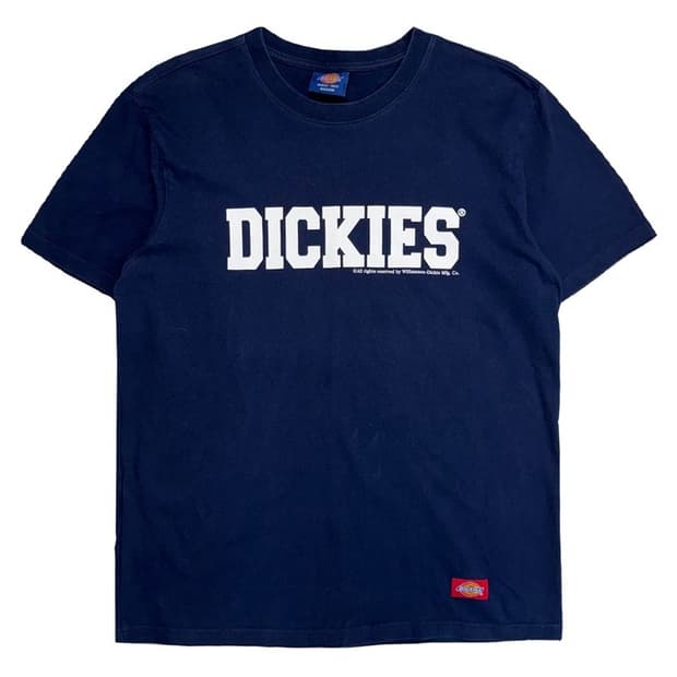 DICKIES 프린팅 반팔 티 네이비 M