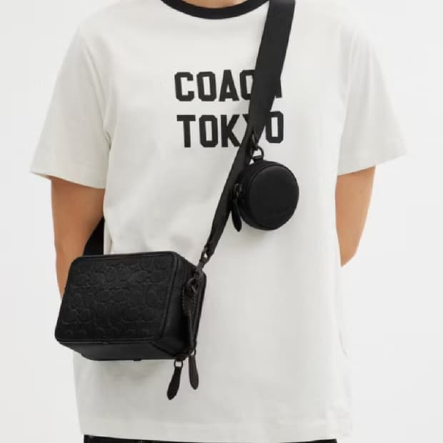 코치 COACH 차터 코로스바디 파우치 레더 백