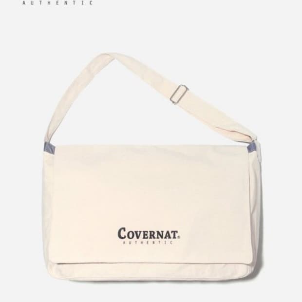 커버낫 어센틱 로고 빅사이즈 크로스백 메신저백 아이보리