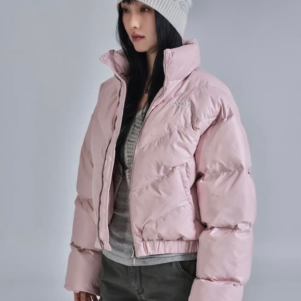 애즈온 패딩 BETTY PUFFER JACKET PINK