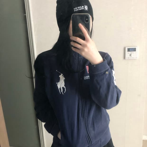 폴로 랄프로렌 치프키프 빅포니 성조기 집업 M