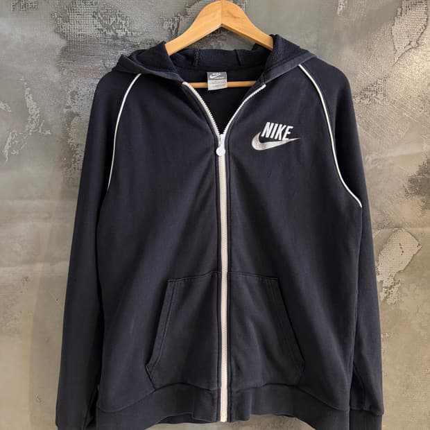 나이크 블랙 후드집업 XL