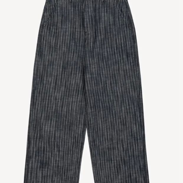 문달 Grain Denim in Indigo Stripe M