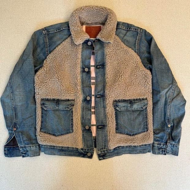 더블알엘(RRL) 그리즐리 패널 데님 재킷 M사이즈