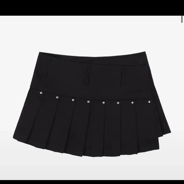 팬시클럽 플리츠 레이어드 랩 스커트