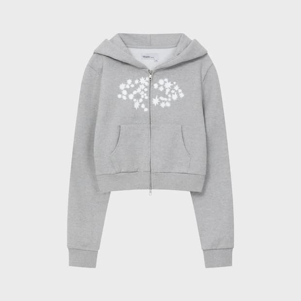 미세키서울 미드나잇 스타 후드 집업 그레이